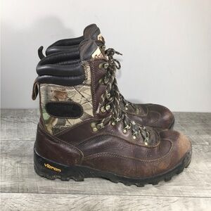 Scheels Outfitters Mens Hiking Hiker 400 Gram Leather Camo Hunting Boots Size 10